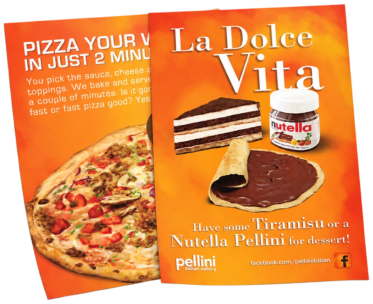 Restaurant promotional flyers