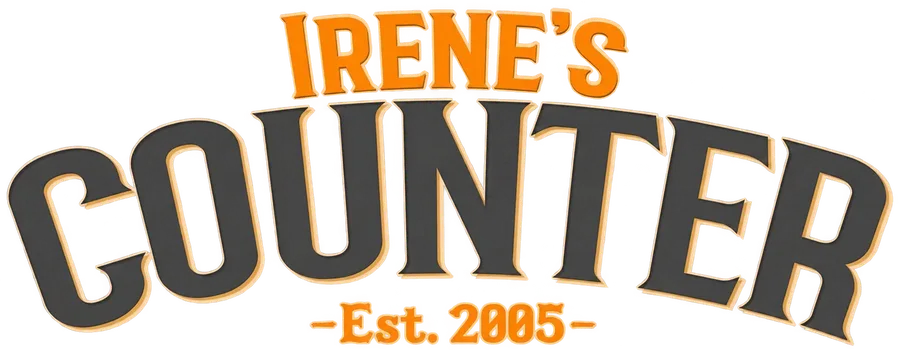 Irene’s Counter logo on its construction grid