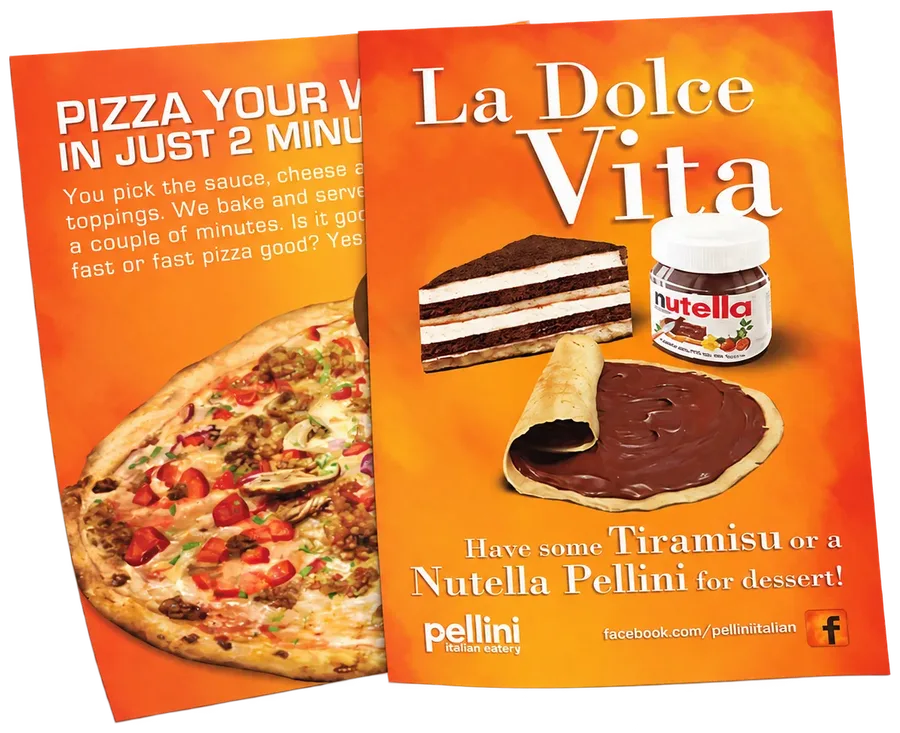 Restaurant promotional flyers