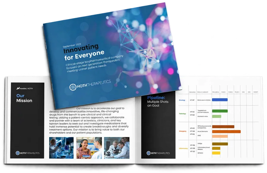 Investor presentation cover and data pages