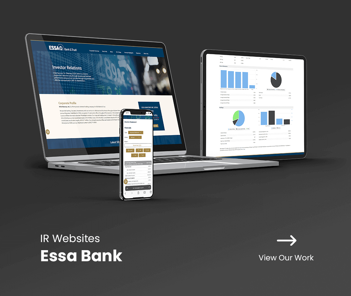 IR Websites Essa Bank